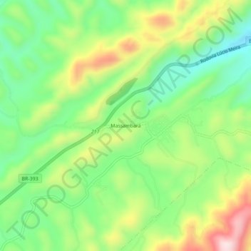 Massambará topographic map, elevation, terrain