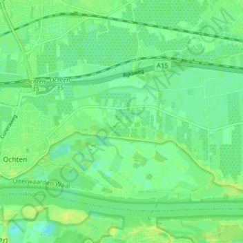 Eldik topographic map, elevation, terrain