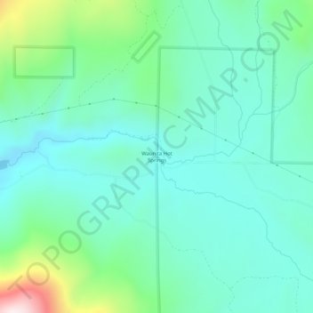 Waunita Hot Springs topographic map, elevation, terrain