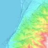 Khalde topographic map, elevation, terrain