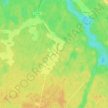 Lanot topographic map, elevation, terrain