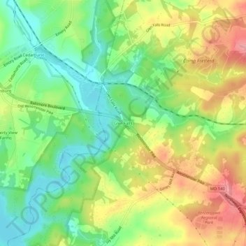 Glen Falls topographic map, elevation, terrain