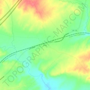 Cisco topographic map, elevation, terrain