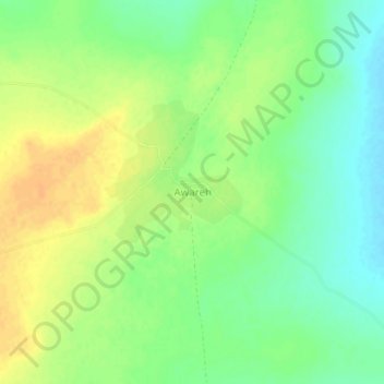 Awareh topographic map, elevation, terrain