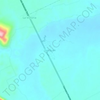 San Juan topographic map, elevation, terrain