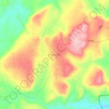 Kisarawe topographic map, elevation, terrain