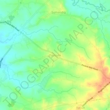 Palapala topographic map, elevation, terrain