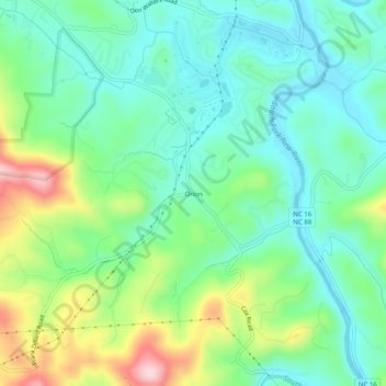 Orion topographic map, elevation, terrain