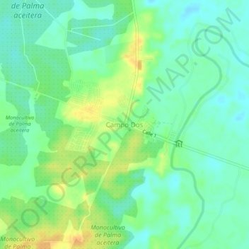 Campo Dos topographic map, elevation, terrain