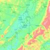 Longshan topographic map, elevation, terrain