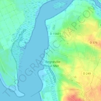 Le Hable topographic map, elevation, terrain
