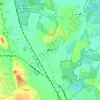 Sutton topographic map, elevation, terrain