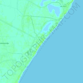 Hat Chao Samran topographic map, elevation, terrain