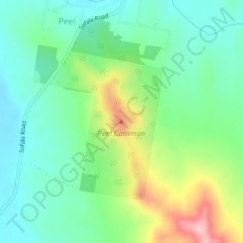 Hangmans Hill topographic map, elevation, terrain
