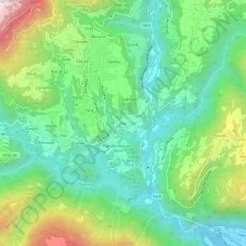 Cies topographic map, elevation, terrain