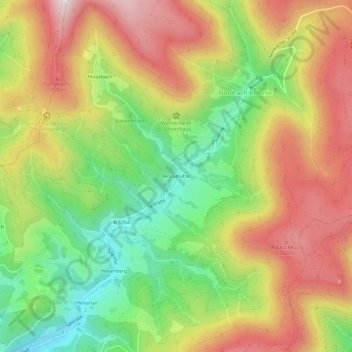 Moosmatte topographic map, elevation, terrain