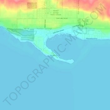 Harbor Point topographic map, elevation, terrain