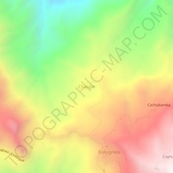Chaupe topographic map, elevation, terrain