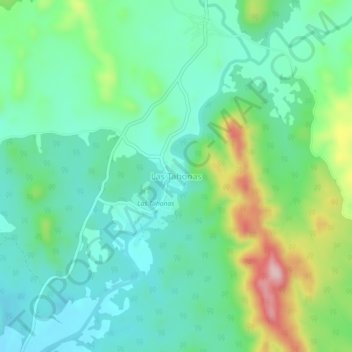 Las Tahonas topographic map, elevation, terrain