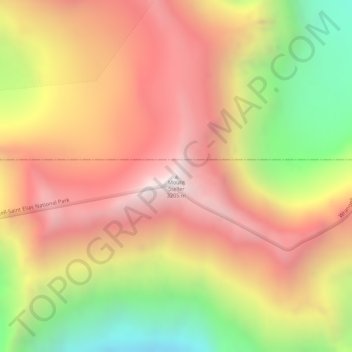 Mount Steller topographic map, elevation, terrain