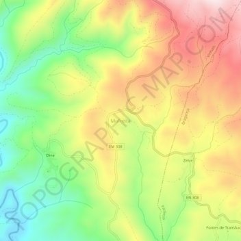 Mofreita topographic map, elevation, terrain
