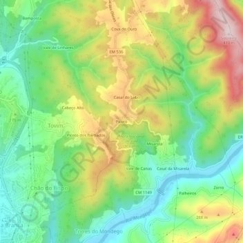 Picoto topographic map, elevation, terrain