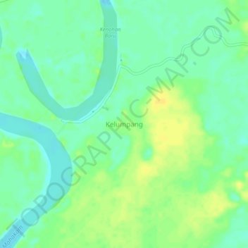 Kelumpang topographic map, elevation, terrain