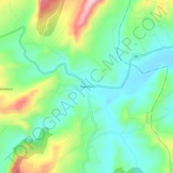Nariño topographic map, elevation, terrain
