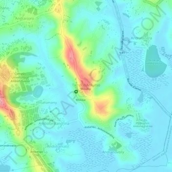 Ankatso topographic map, elevation, terrain