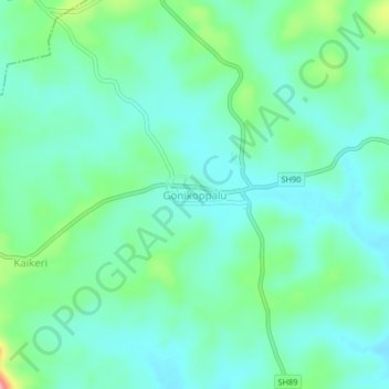 Gonikoppalu topographic map, elevation, terrain