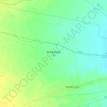 塔尔塔吉克族乡 topographic map, elevation, terrain