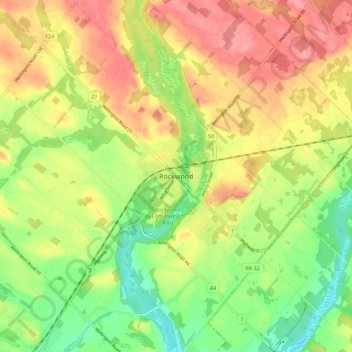 Rockwood topographic map, elevation, terrain