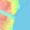 Porto Seguro topographic map, elevation, terrain