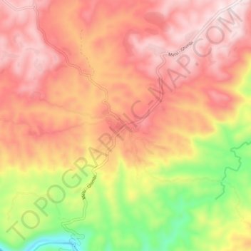 Supe topographic map, elevation, terrain