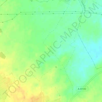 Orellana topographic map, elevation, terrain