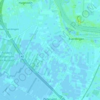 Tienhoven topographic map, elevation, terrain