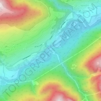 Sur En topographic map, elevation, terrain