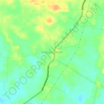 Simpang Empat topographic map, elevation, terrain