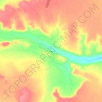 Dhuudo topographic map, elevation, terrain