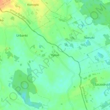 Ringen topographic map, elevation, terrain