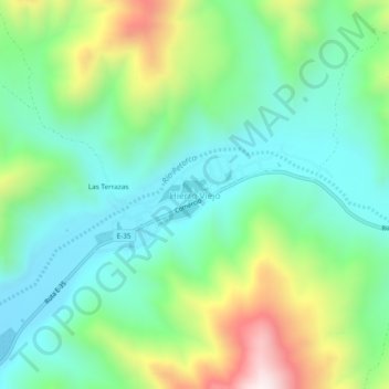Hierro Viejo topographic map, elevation, terrain