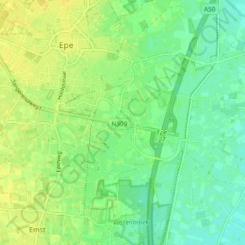 Zuuk topographic map, elevation, terrain