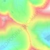 Triple Divide Peak topographic map, elevation, terrain