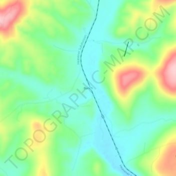 Bunch topographic map, elevation, terrain