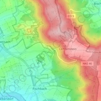 Dürrnhof topographic map, elevation, terrain