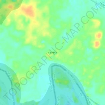 Saladita topographic map, elevation, terrain