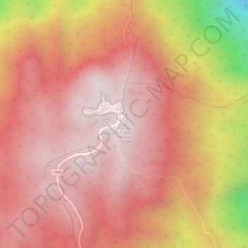 Doi Inthanon topographic map, elevation, terrain