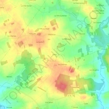Linho topographic map, elevation, terrain