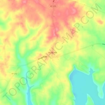 Rocky Hill topographic map, elevation, terrain