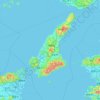 淡路島 topographic map, elevation, terrain